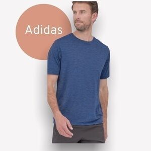 Mens Adidas dry fit blue activewear T-shirt